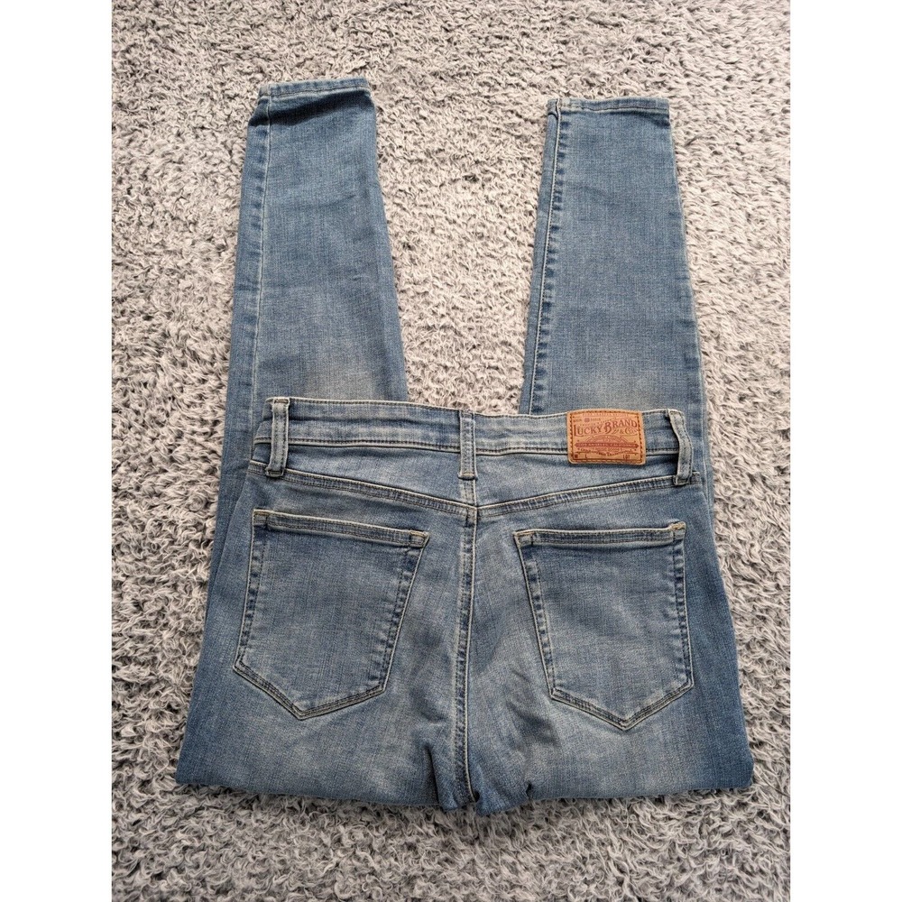 Lucky Brand Jeans Women 6 Blue Ava Skinny Normcore Distressed Casual Stretch